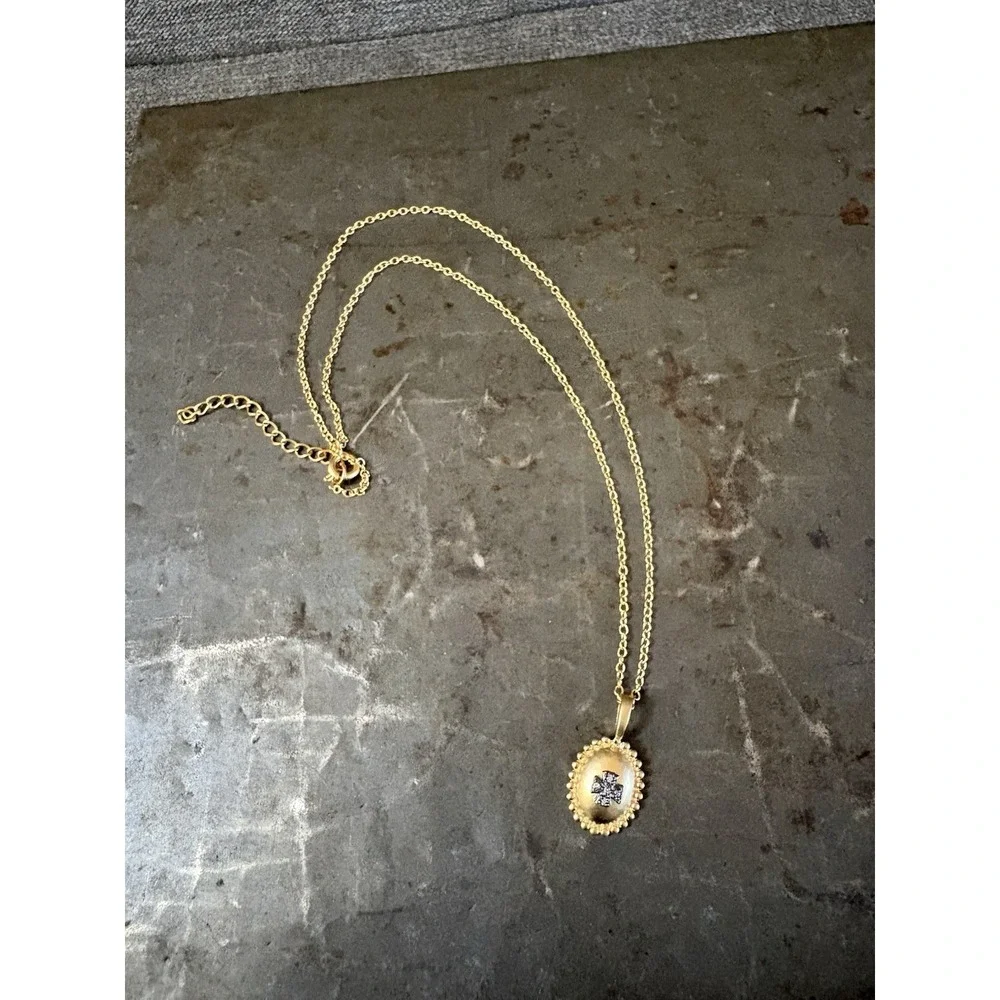 Frieda Rothman‎ Maltese Cross Pendant Necklace Never Worn Gold Tone 16